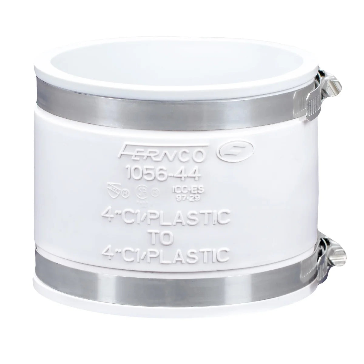 4" FERNCO COUPLING - WHITE - 24/BOX