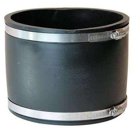 6" FERNCO COUPLING - BLACK - 12/BOX