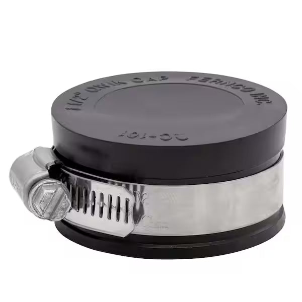 1.5" FERNCO FAST CAP - BLACK - 50/BOX