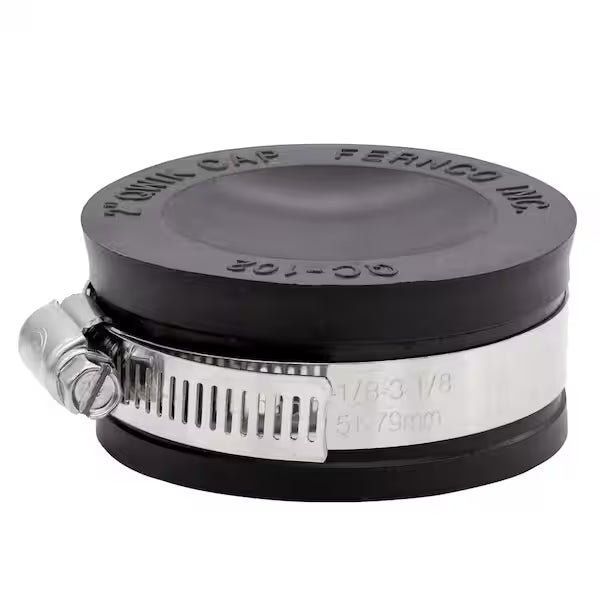 2" FERNCO FAST CAP - BLACK - 50/BOX