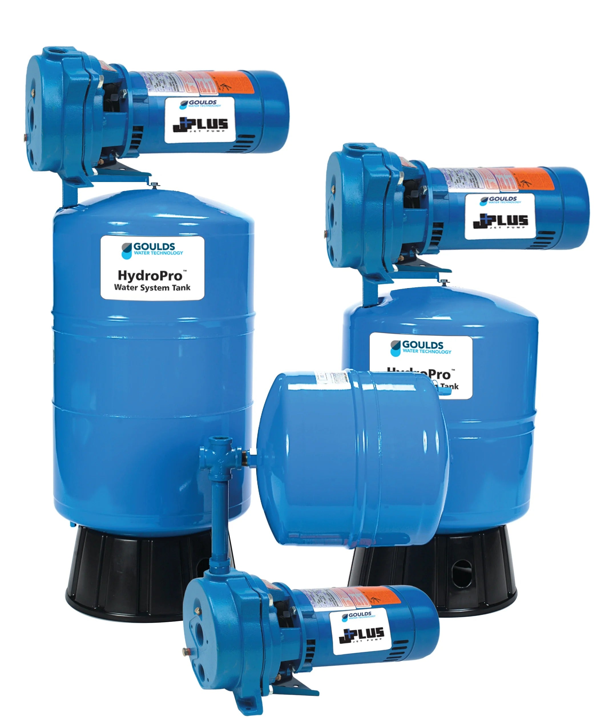 GOULDS 1/2 HP J-SERIES CONVERTIBLE JET PUMP/TANK PACKAGE, 115/230V, V60MP