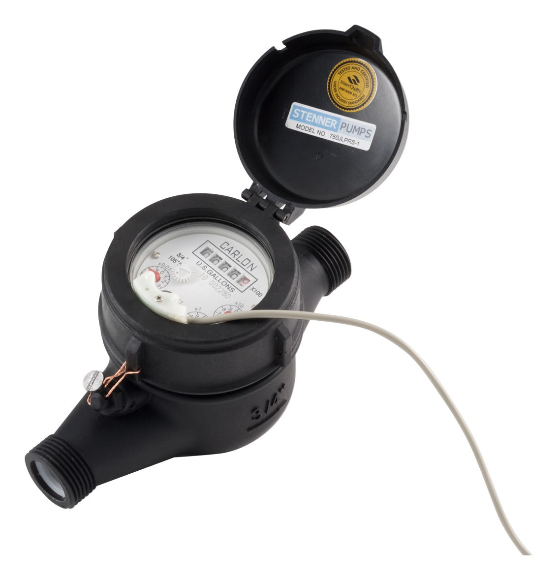 1" PLASTIC METER - 2 PULSES PER GALLON