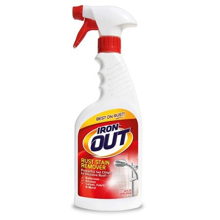 Rust Stain Liquid SINGLE LIQUID RUST STAIN REMOVER SPRAY (SINGLE 16 OZ BOTTLE) – R.E ...