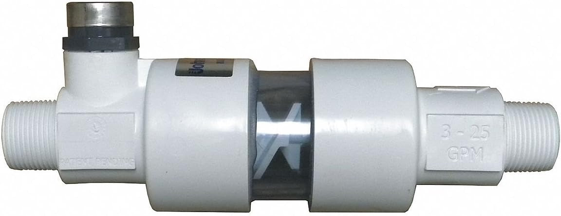 1" INLINE STATIC MIXER 3-25 GPM - WHITE PVC