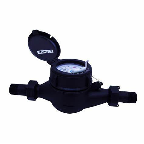 3/4" FLOW METER - PLASTIC - 10 PULSES/GALLON - 0.25 - 20 GPM