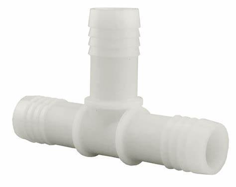 1/2" NYLON INSERT TEE (WHITE)