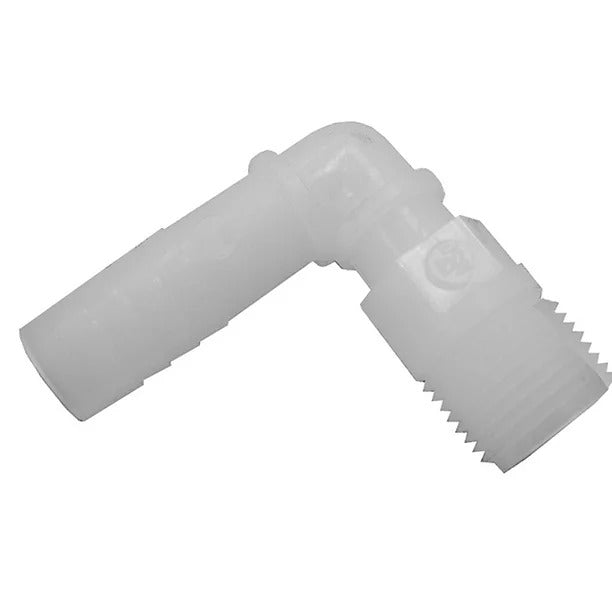 1.25" NYLON INSERT X MPT COMBO ELBOW (WHITE)