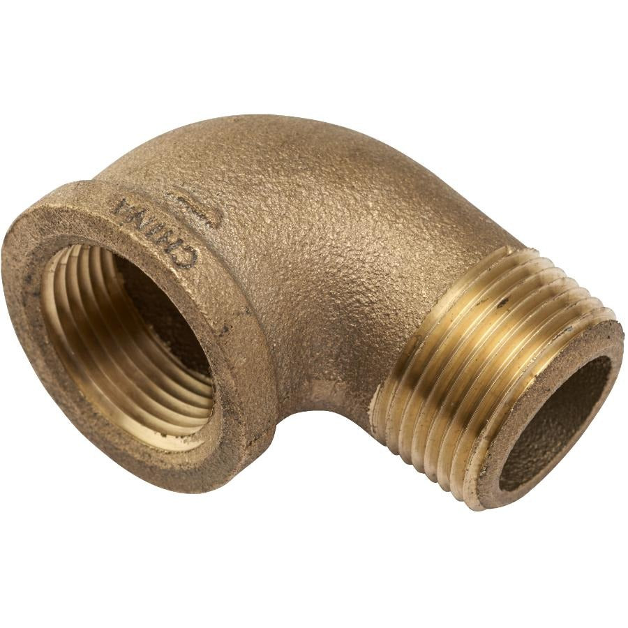 1" NO-LEAD BRASS 90 STREET ELBOW