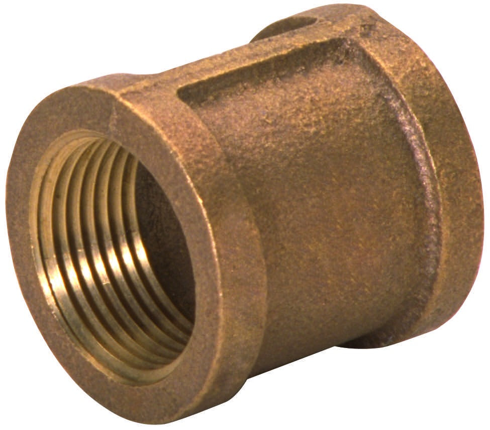 1.25" NO-LEAD BRASS COUPLING