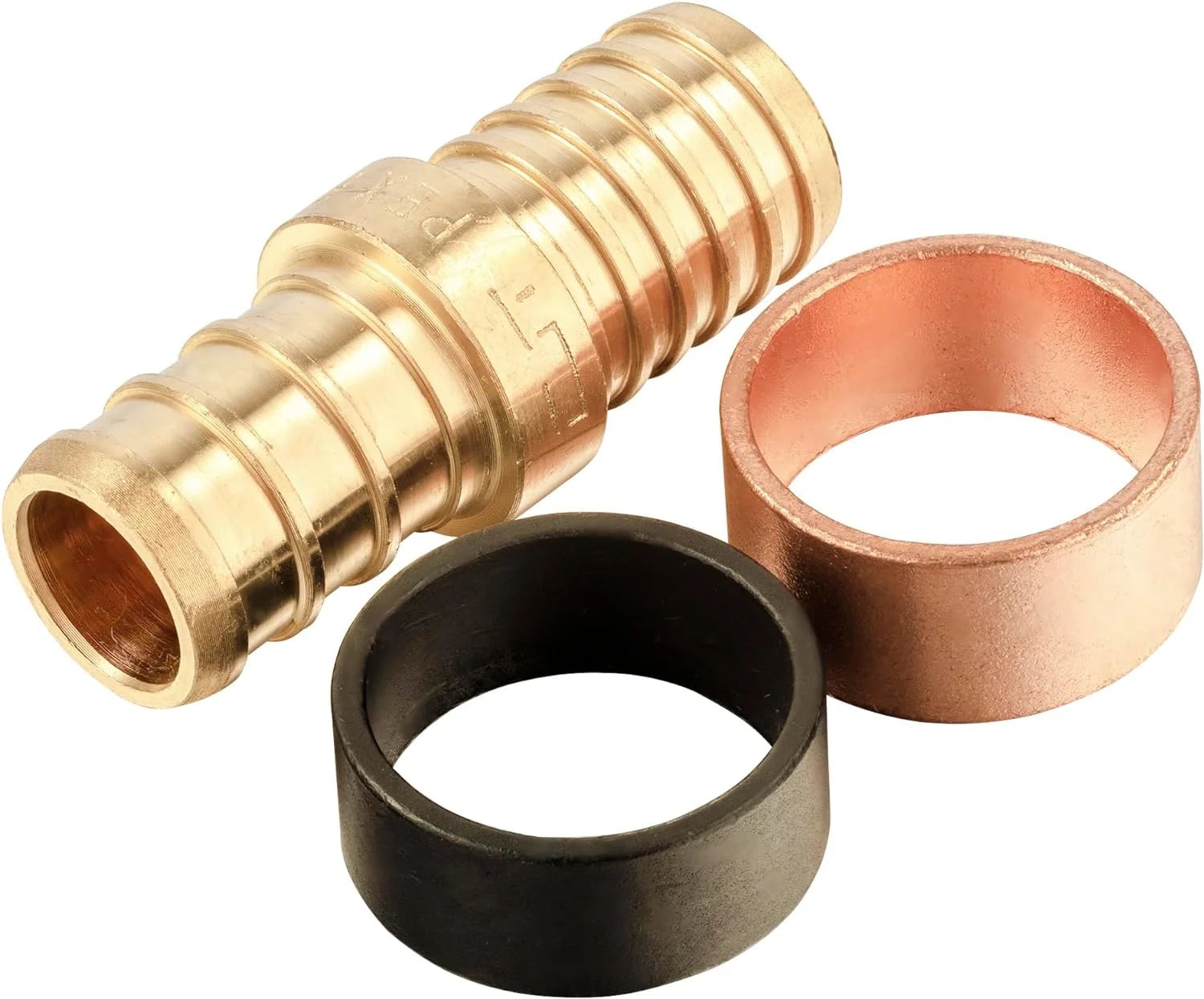 3/8" CB PEX X 3/8" PB TRANSITION COUPLING - NO-LEAD BRASS (100/BOX)