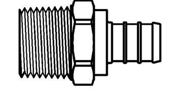 1" X 3/4" CB PEX MALE ADAPTER - NO-LEAD BRASS (10/BOX)