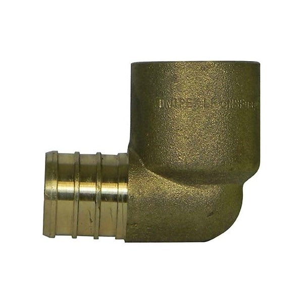 3/4" PEX FEMALE SWEAT ELBOW - NO-LEAD BRASS (15/BOX)