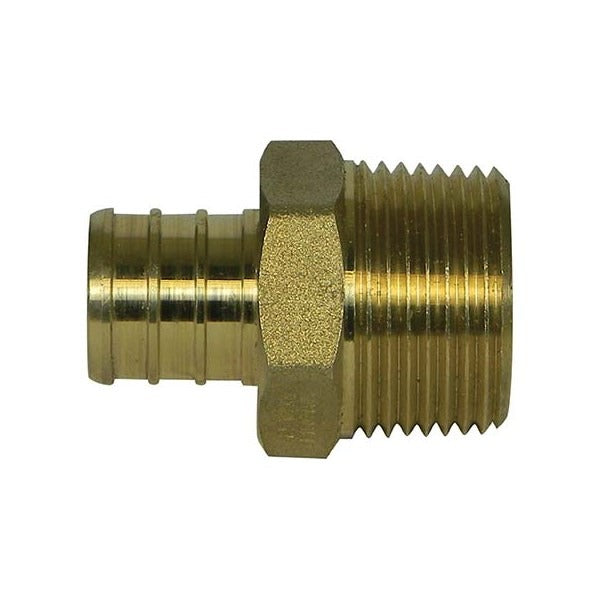1/2" X 3/4" PEX MALE ADAPTER - NO-LEAD BRASS (25/BOX)