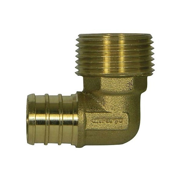 1" PEX MALE ELBOW - NO-LEAD BRASS (25/BAG)
