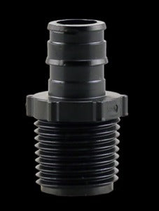 1IN CE PEX MALE ADAPTER - BLACK PLASTIC (10/BOX)