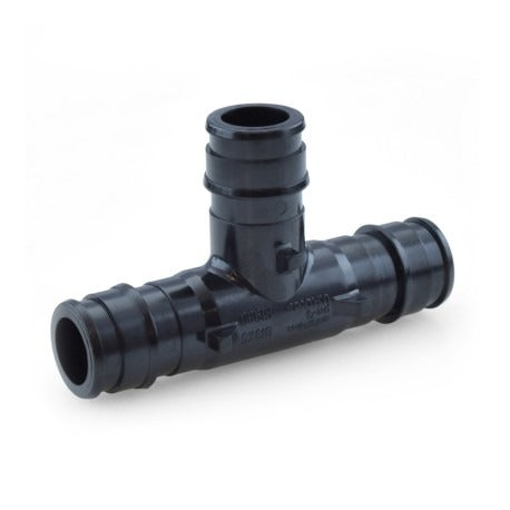 3/4IN X 1/2IN X 3/4IN CE PEX REDUCING TEE - BLACK PLASTIC (25/BOX)