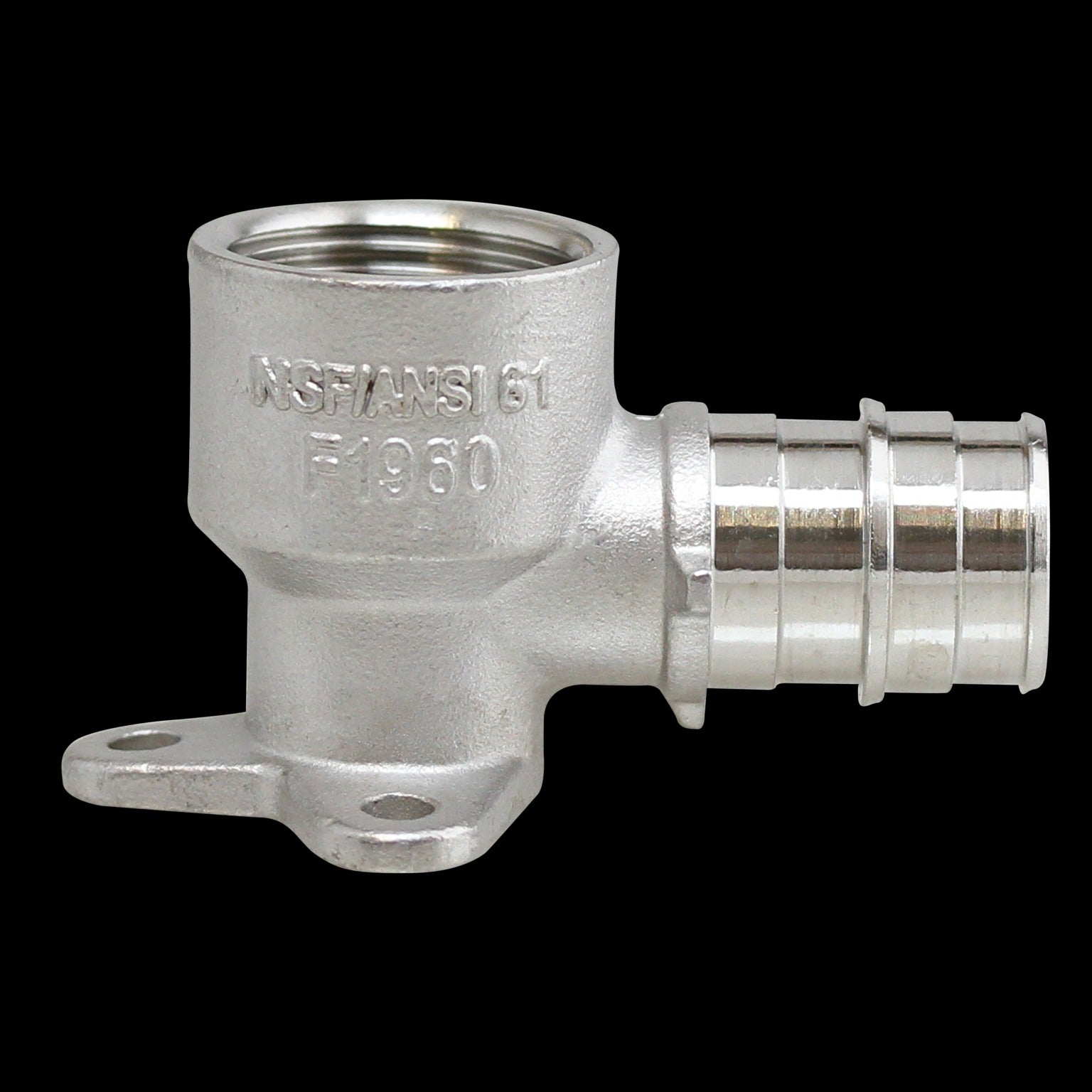 1/2IN COLD EXPANSION PEX DROP EAR ELBOW - STAINLESS (25/BOX)