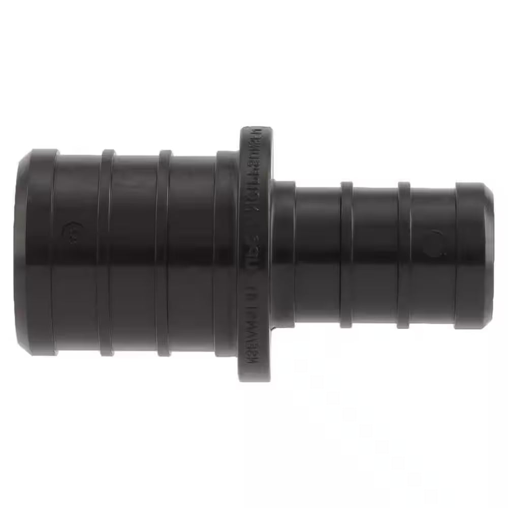 1" X 1/2" PEX COUPLING - BLACK PLASTIC        (10/BOX)