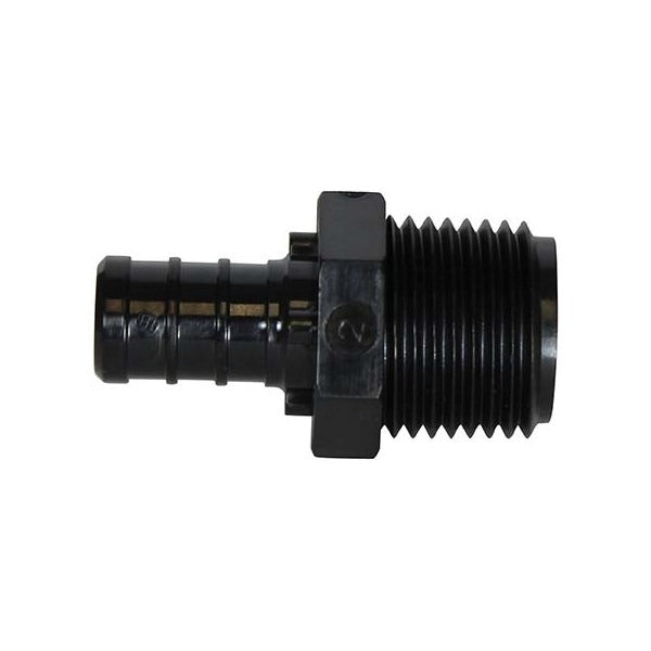 3/4" PEX MALE ADAPTER - BLACK PLASTIC (25/BOX)