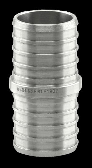 3/4" X 1/2" PEX COUPLING - STAINLESS (25/BOX)