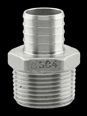 1" PEX MALE ADAPTER - STAINLESS (25/BOX)