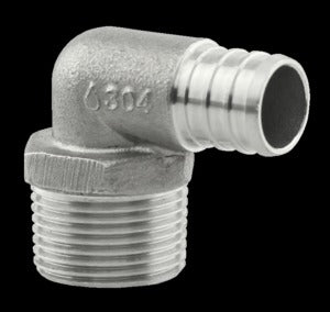 1/2" PEX MALE 90 ELBOW - STAINLESS (25/BOX)