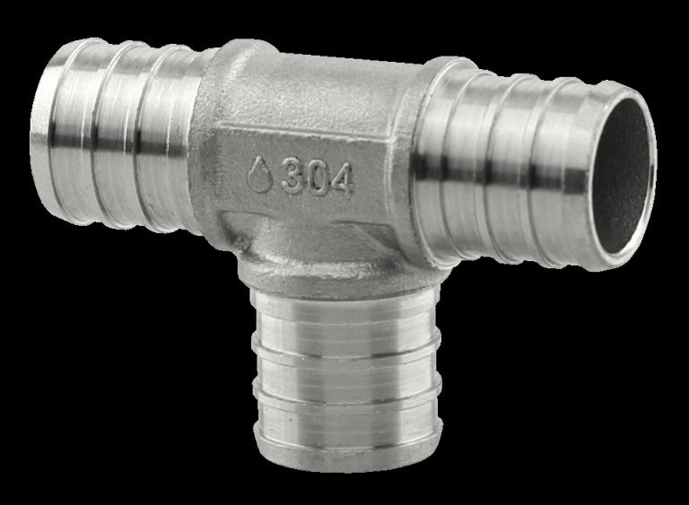 3/4" PEX TEE - STAINLESS (25/BOX)