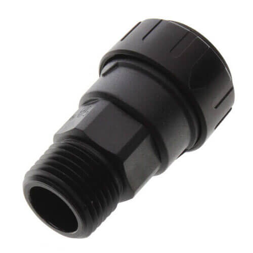 1/2" JG CTS X 1/2" NPT MALE CONNECTOR - BLACK