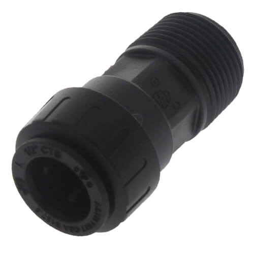1/2" JG CTS X 3/4" NPT MALE CONNECTOR - BLACK