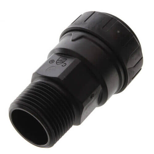 3/4" JG CTS X NPT MALE CONNECTOR - BLACK