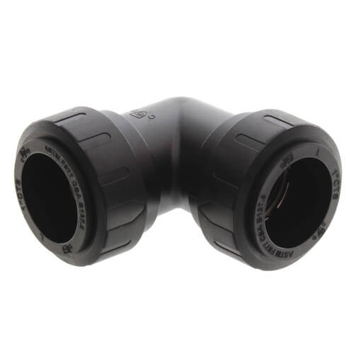 1" JG CTS UNION ELBOW - BLACK