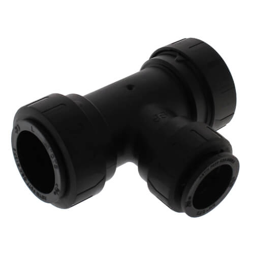 1" X 1" X 3/4" JG CTS TEE - BLACK