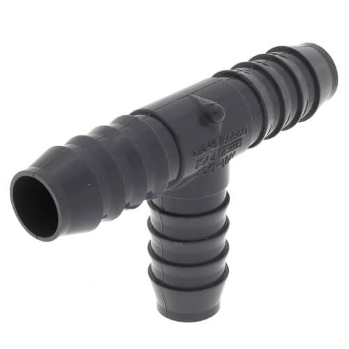 3/4" POLY/PVC INSERT TEE (GRAY)