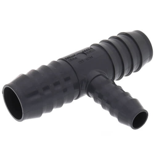 1" X 1" X 1/2" POLY/PVC INSERT TEE (GRAY)