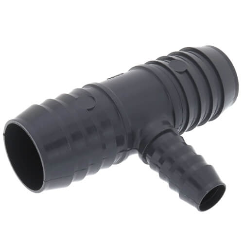 1.5" X 1.5" X 3/4" POLY/PVC INSERT TEE (GRAY)