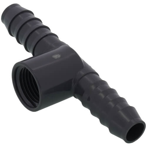 1/2" FPT POLY/PVC COMBO TEE (GRAY)