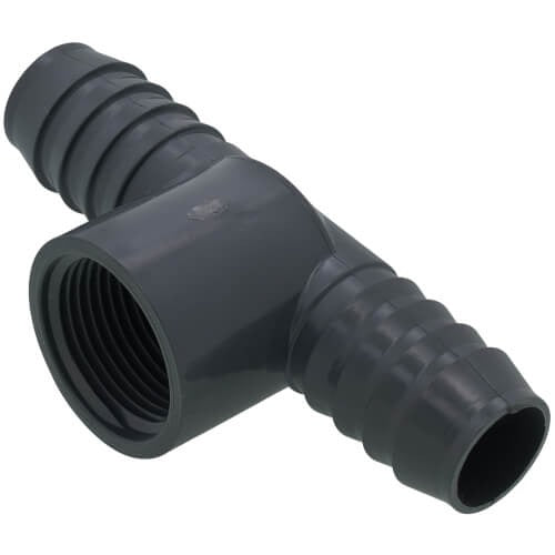 1" FPT POLY/PVC COMBO TEE (GRAY)