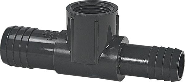 1" X 3/4" X 3/4" FPT POLY/PVC INSERT TEE (GRAY)