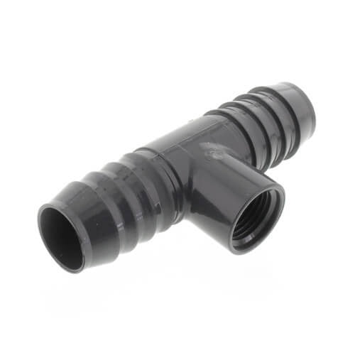1" X 1" X 1/2" FPT POLY/PVC INSERT TEE (GRAY)