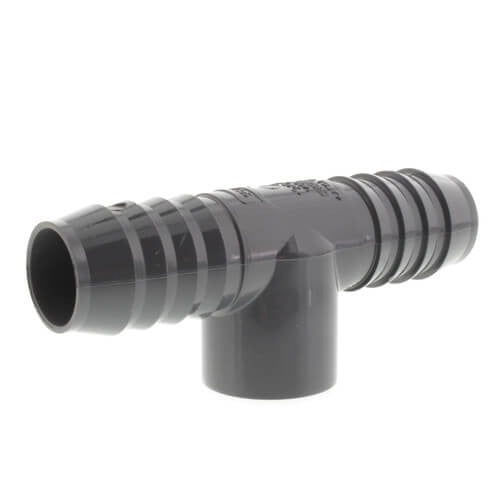 1" X 1" X 3/4" FPT POLY/PVC INSERT TEE (GRAY)