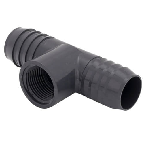 1.25" X 1.25" X 1" FPT POLY/PVC TEE (GRAY)