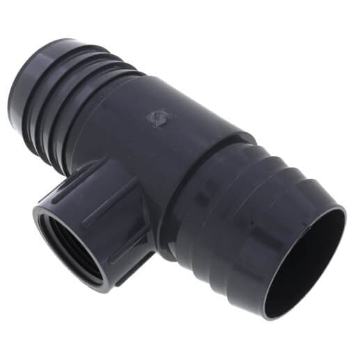 2" X 2" X 1" FPT POLY/PVC INSERT TEE (GRAY)