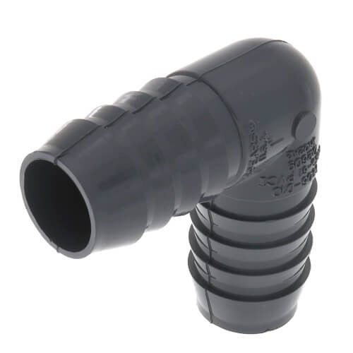 1" POLY/PVC INSERT ELBOW (GRAY)