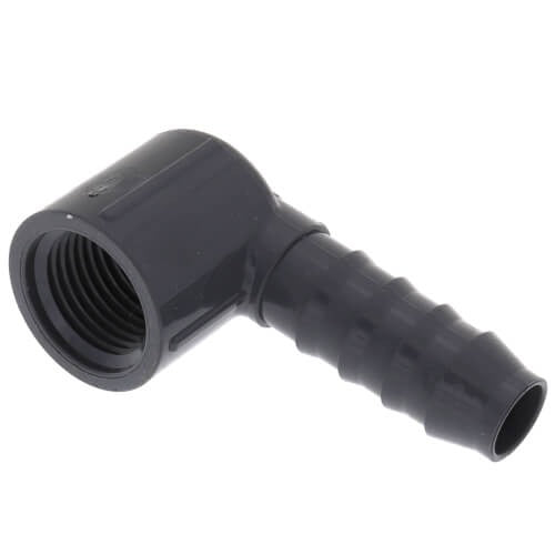 1/2" POLY/PVC INSERT FEMALE COMBO ELBOW (GRAY)