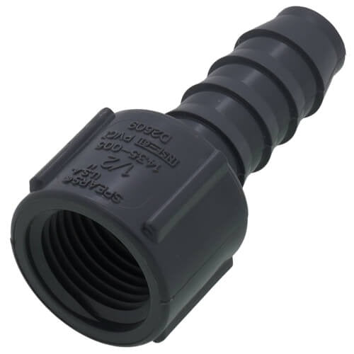 1/2" POLY/PVC INSERT FM ADAPTER (GRAY)