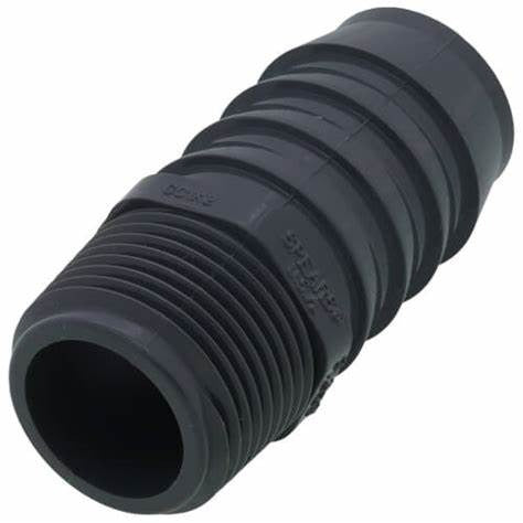 3/4" MPT X 1" INS POLY/PVC M.A. (GRAY)