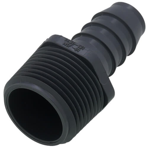 1" MPT X 3/4" INS POLY M.A. (GRAY)