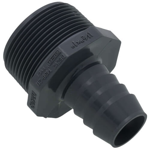 1.5 MPT X 1" INS POLY/PVC M.A. (GRAY)