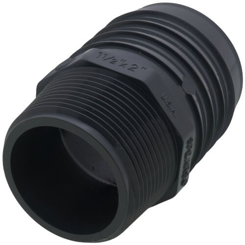 1.5" MIP X 2" INS POLY/PVC M.A. (GRAY)