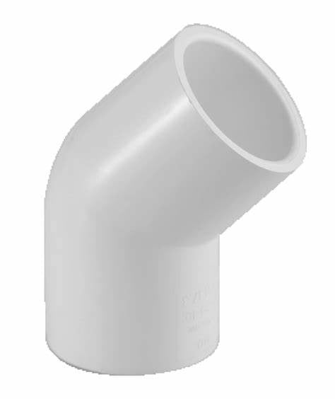 1/2" PVC SXS 45 DEGREE ELBOW SCD 40
